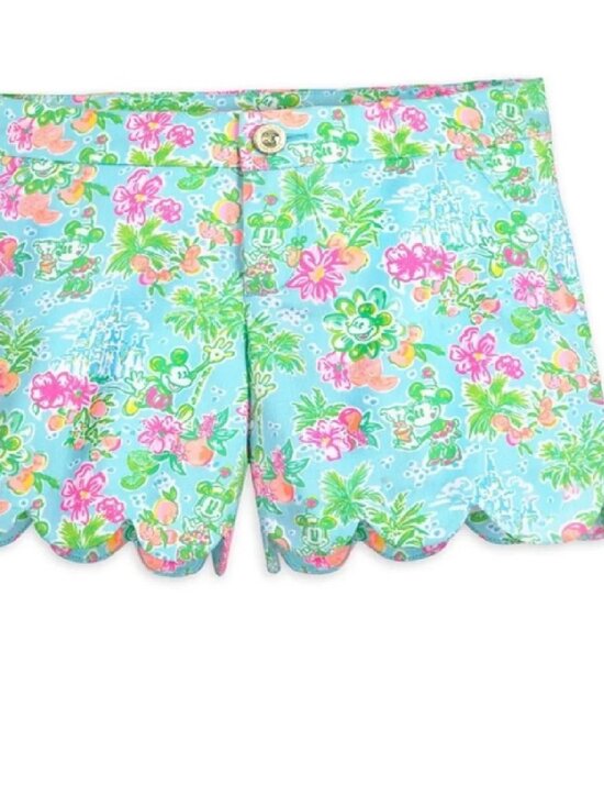 Lilly Pulitzer Pants - Lilly Pulitzer Size 14 Disney Scalloped Shorts 💚